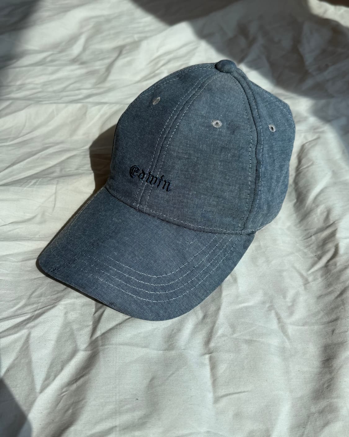 EDWIN 빈티지 워싱 볼캡 블루 데님 캡 상품이미지1