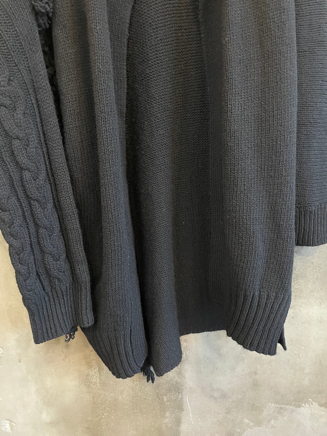 요지 야마모토 비대칭 버튼리스 가디건 상품이미지7