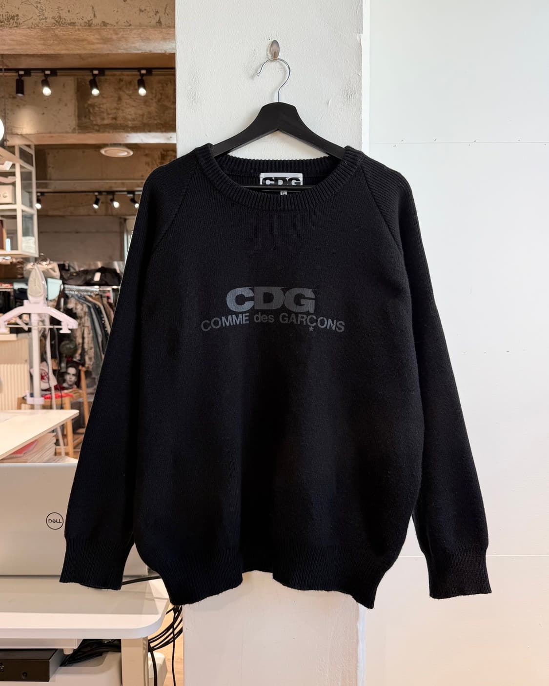 cdg 블랙 라운드넥 스쿨 풀오버 니트 상품이미지2