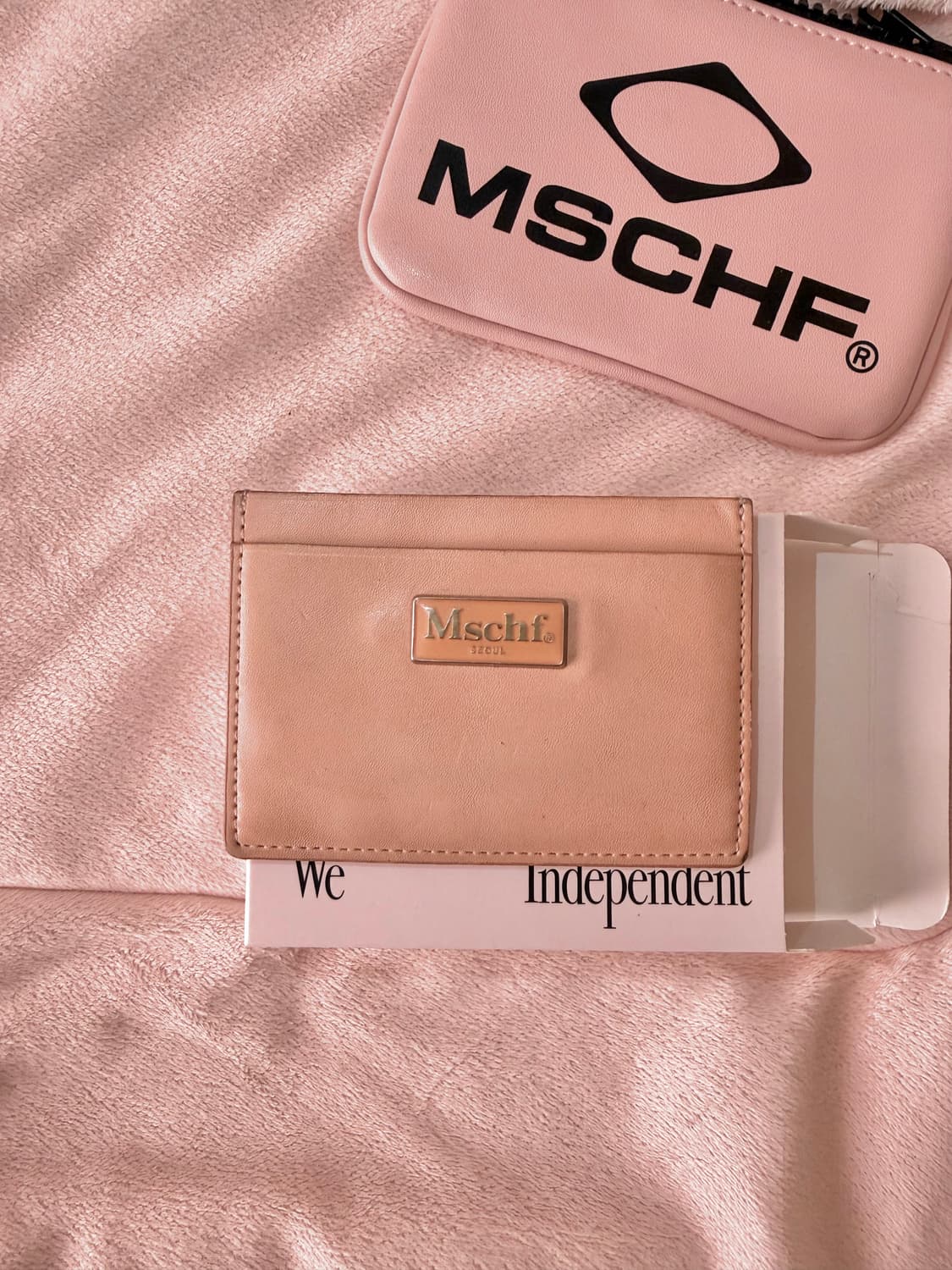 미스치프 라이트핑크 미니카드지갑 마뗑킴베이비메탈클럽 상품이미지2