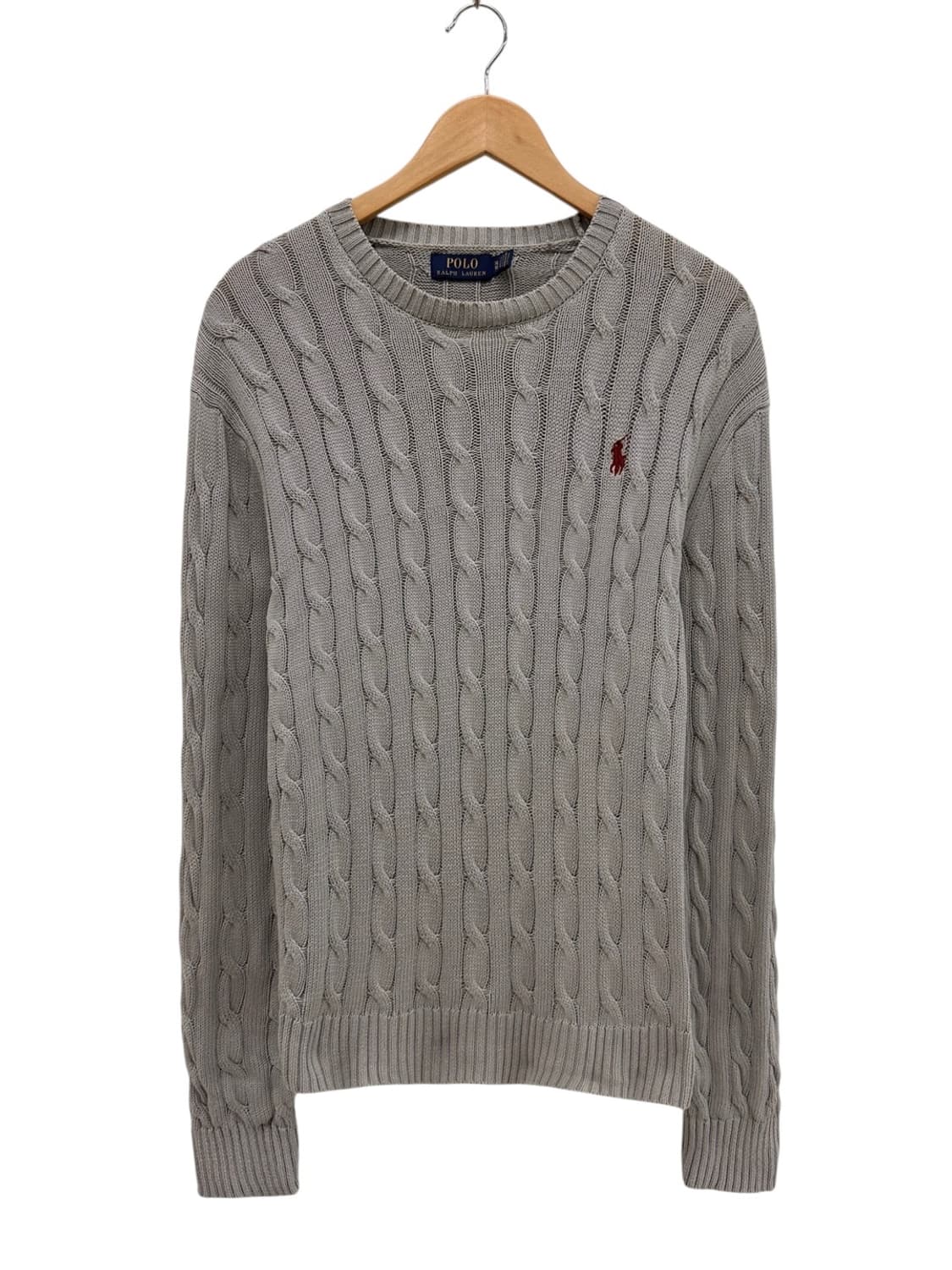 폴로 케이블 꽈배기니트 웜그레이 (XL)  상품이미지1