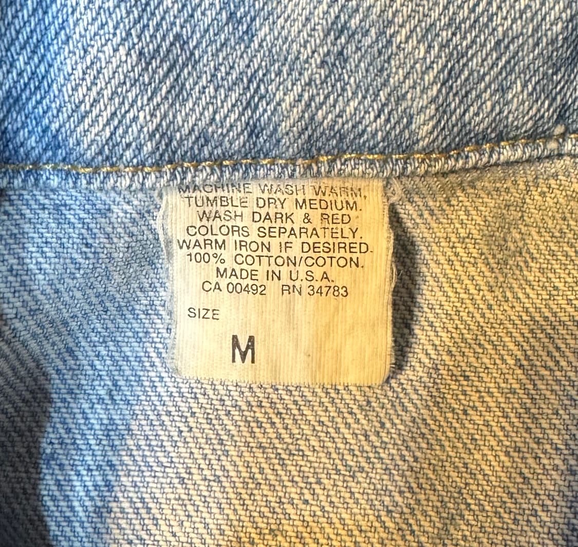 made in USA 빈티지 LEE 트럭커 데님 자켓 M (522) 상품이미지5