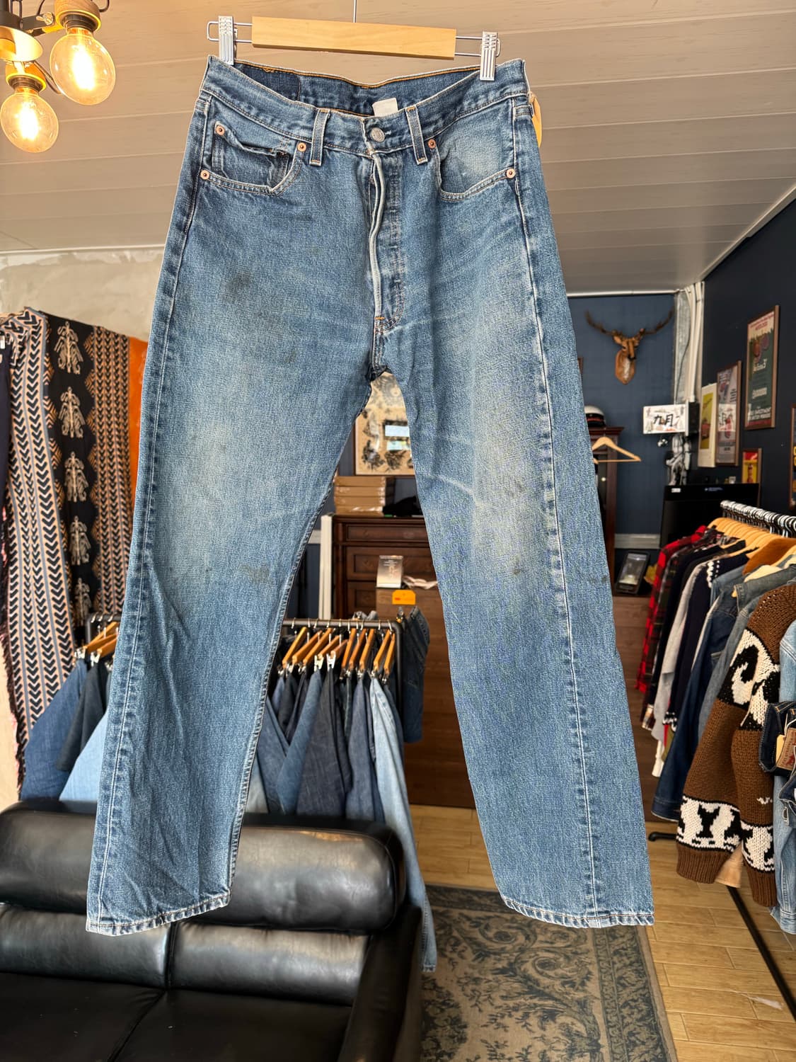  levi.s 501 32x30핸드메이 러닝 스티치 상품이미지2