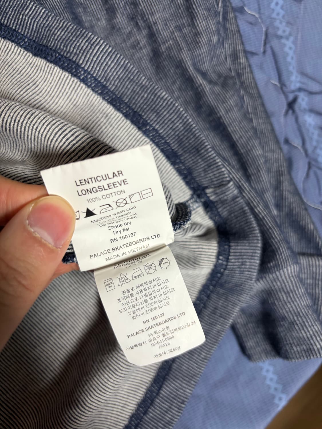 [L] 팔라스 렌티큘러 롱슬리브 네이비 그레이 상품이미지6