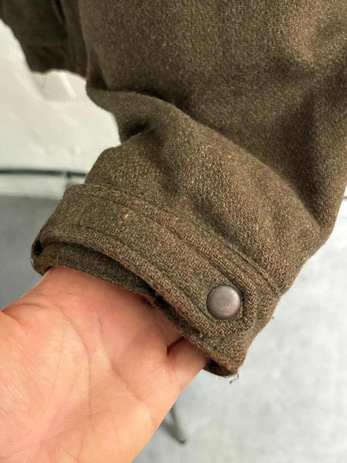 Polo 폴로 랄프로렌 90s 딥카키 컬러 울 후드 자켓 상품이미지6