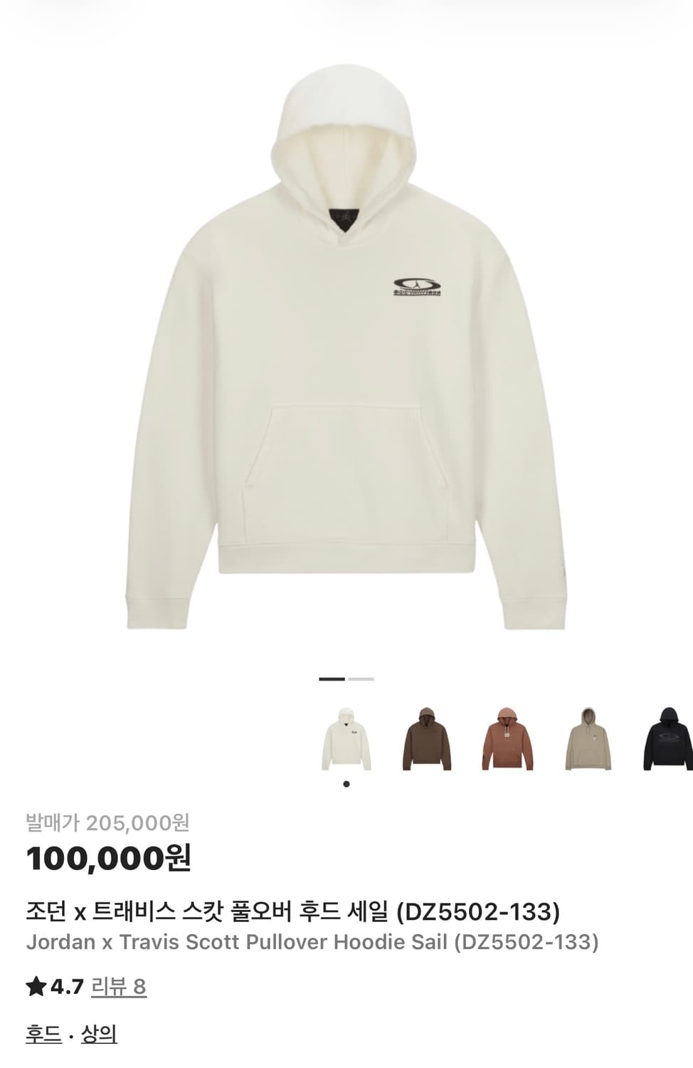 조던 x 트래비스 스캇 풀오버 후드 상품이미지5