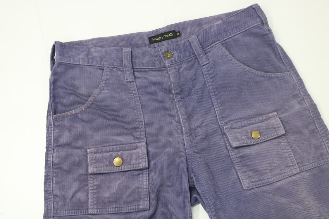 러프앤스웰 빈티지 퍼플 코듀로이 카고 반바지 (M) 상품이미지3