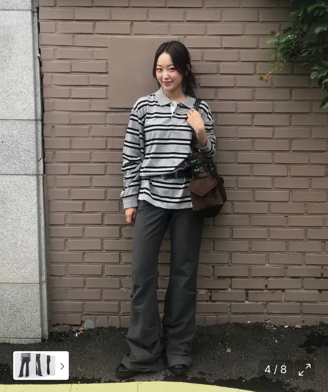 미세키서울 부츠컷 팬츠 차콜 상품이미지4