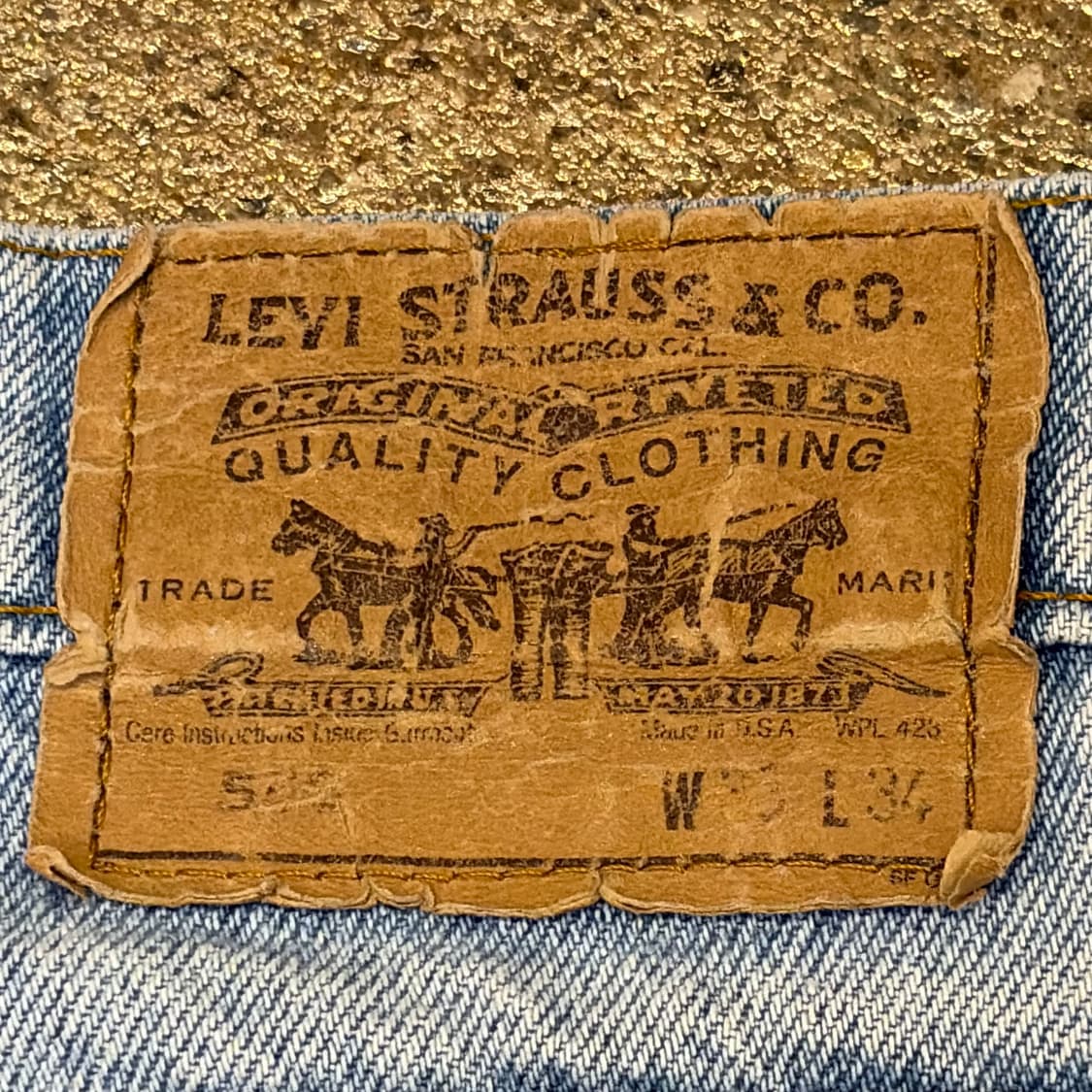 90s Made in USA  빈티지 리바이스 550 연청 청바지  상품이미지9