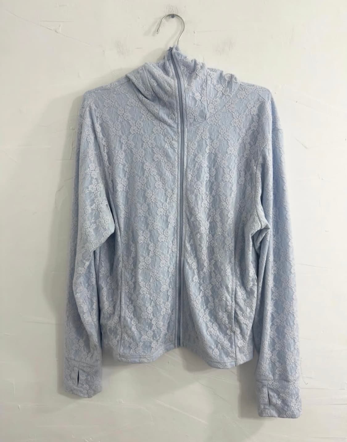 Blue lace hood zipup 상품이미지1