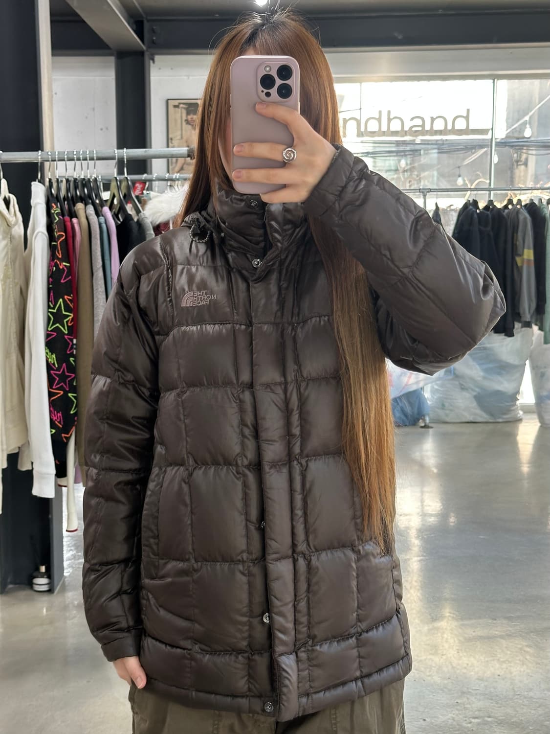 노스페이스 우먼스 600다운 투웨이 패딩자켓 초코 상품이미지1