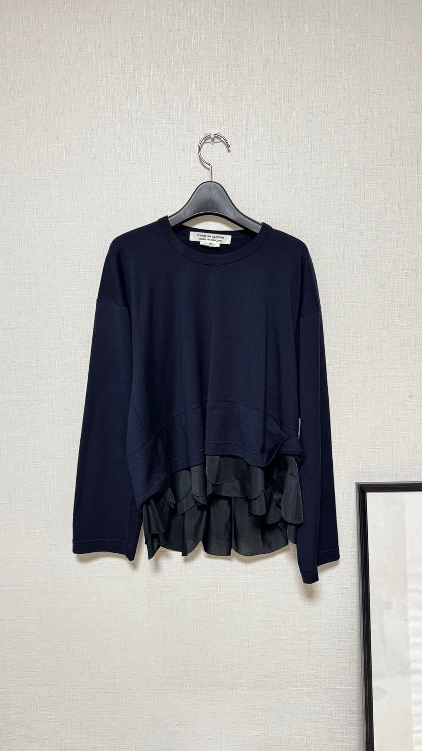 꼼데가르송 네이비 프릴 니트 xs 상품이미지3