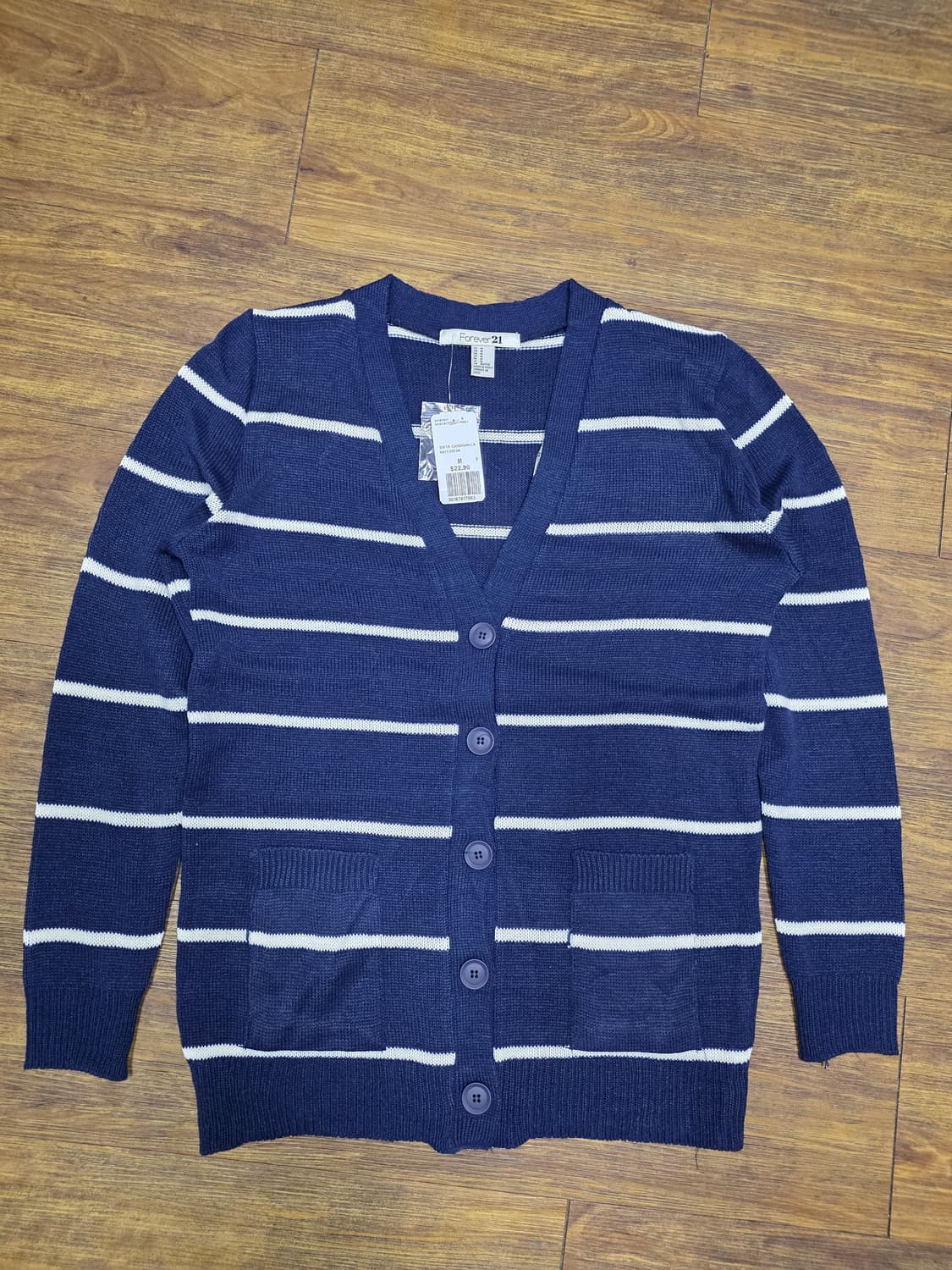 포에버21 스트라이프 가디건 미사용품 상품이미지1