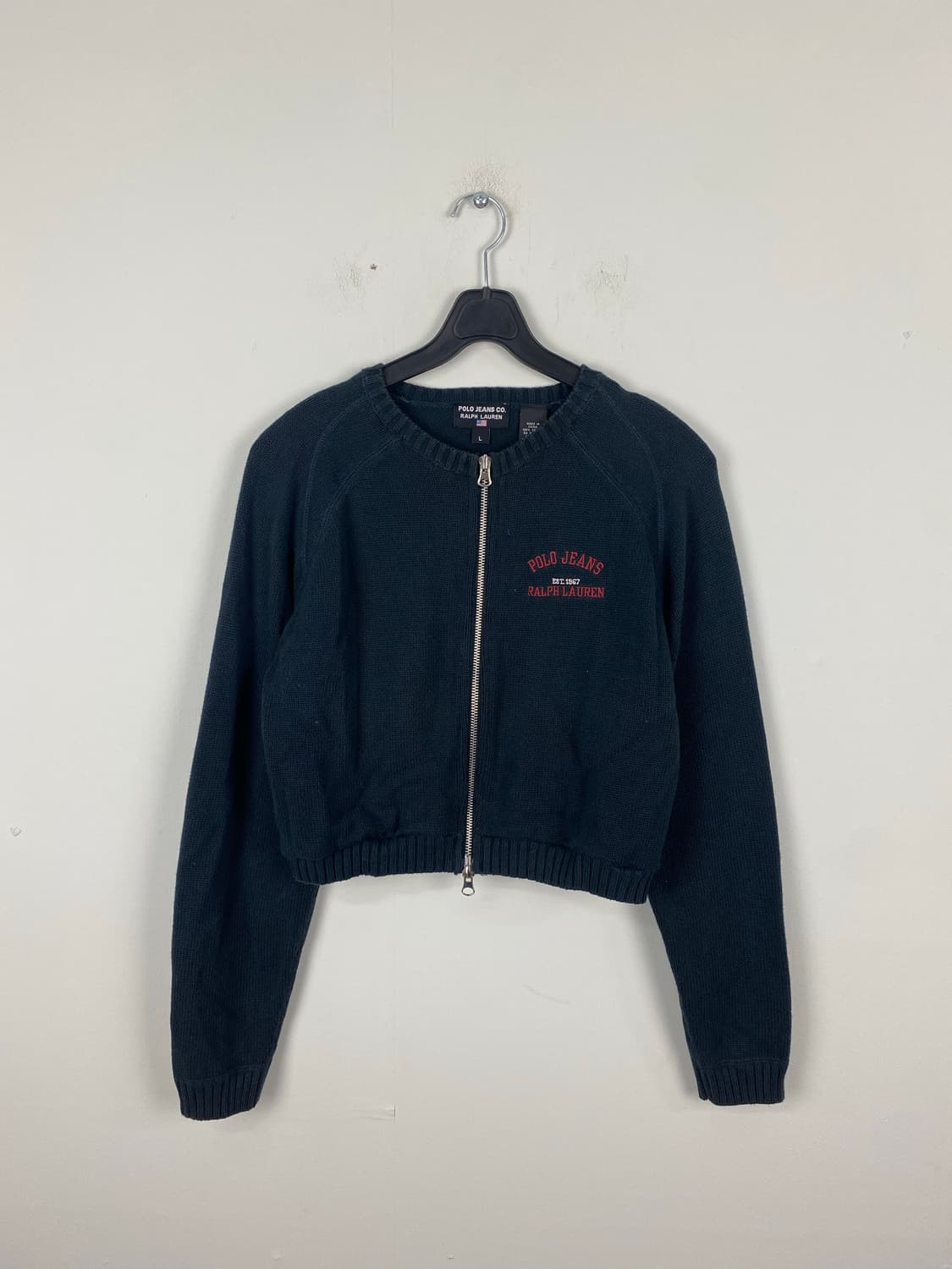 폴로 진스 랄프로렌 리메이크 크롭 니트집업 L <480> 상품이미지1
