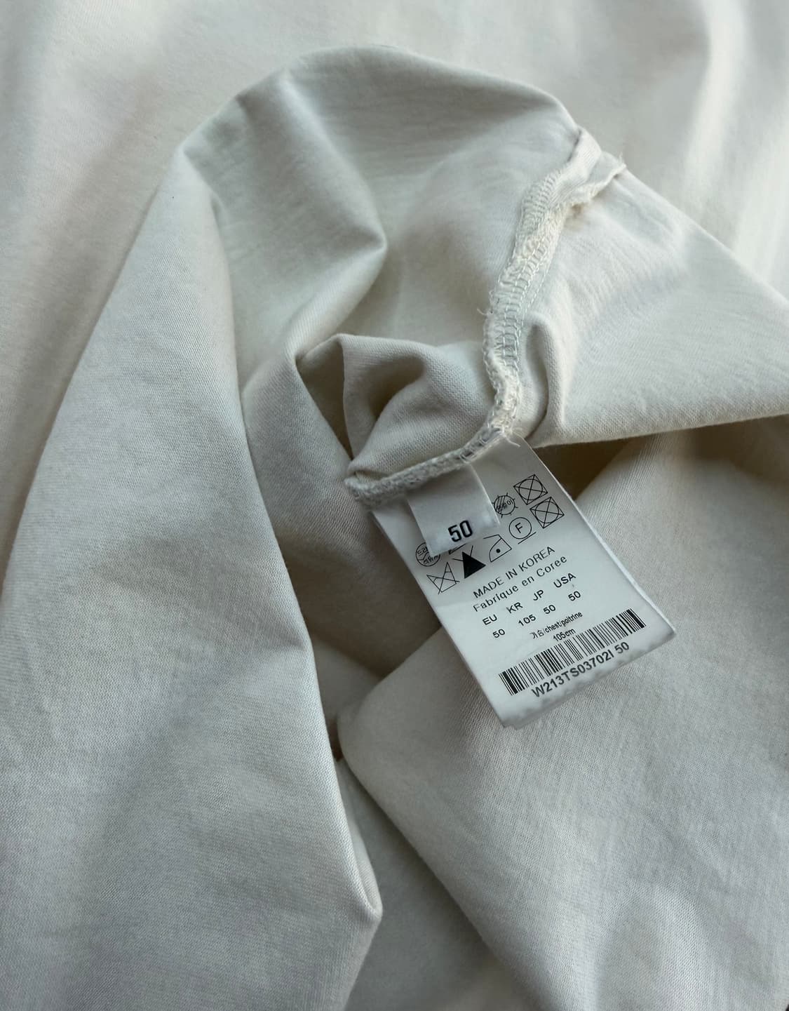 50/ 우영미 백로고 자수프린팅 라운드 반팔 상품이미지7