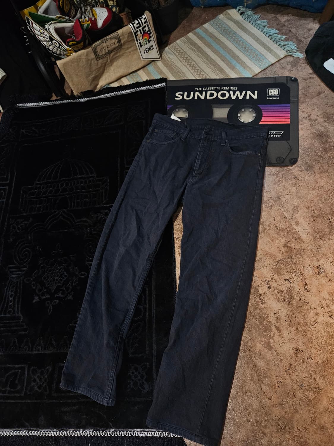 LEVI'S 513 블랙 데님 팬츠 상품이미지1