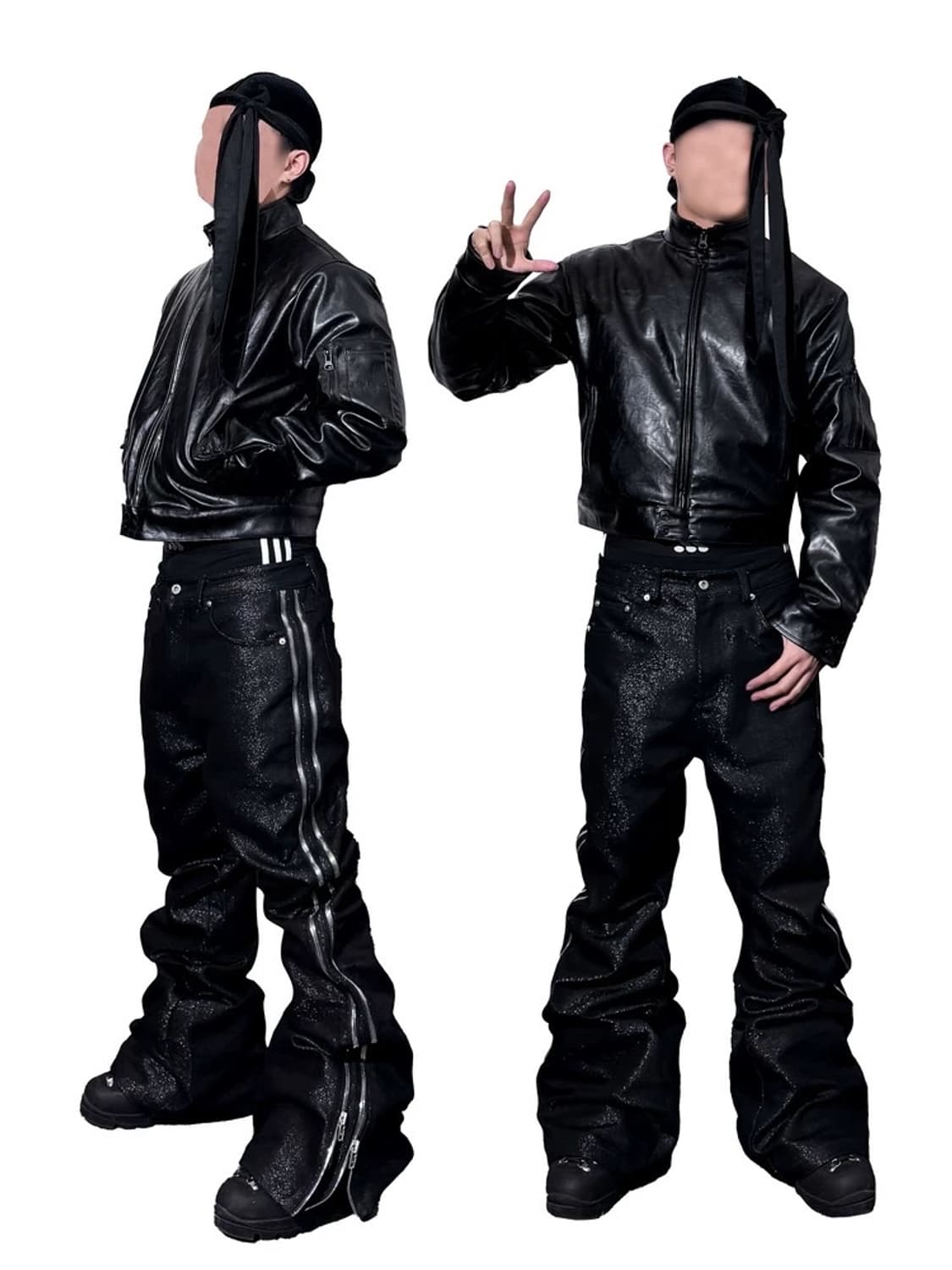 Printed Quilted Leather Jacket 상품이미지6