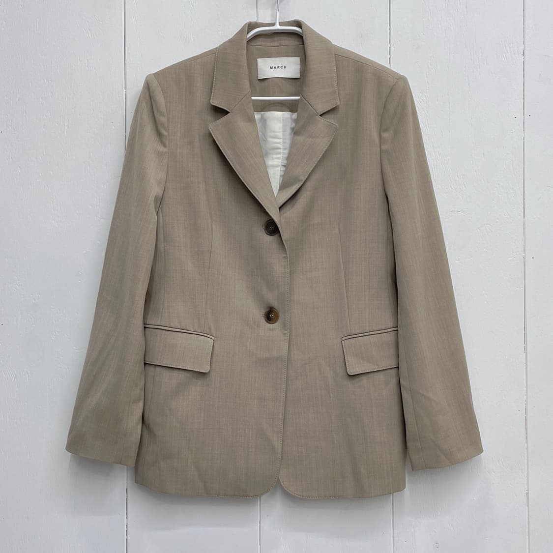 MARCH(마치) 베이지 2버튼 자켓 상품이미지2