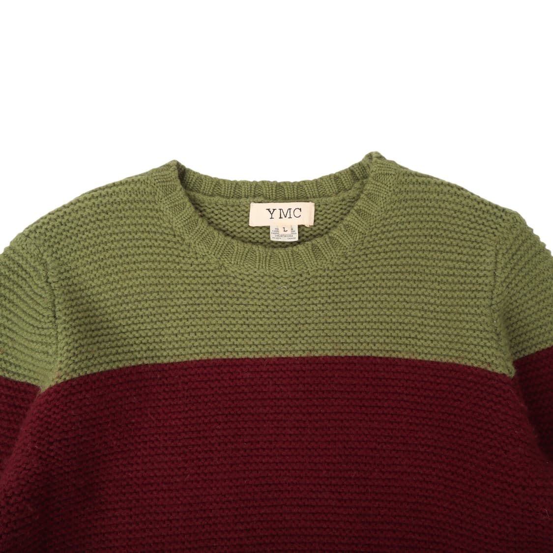 YMC 컬러 스트라이프 울 니트 스웨터 상품이미지2