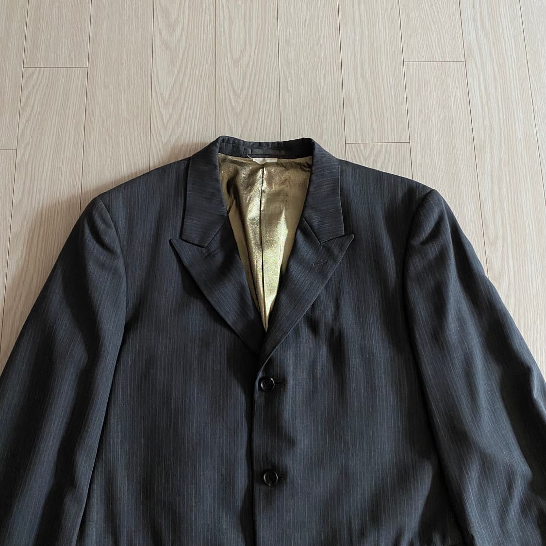 [L] 꼼데가르송 옴므 플러스 06SS 그레이 스트라이프 블레이저 상품이미지3