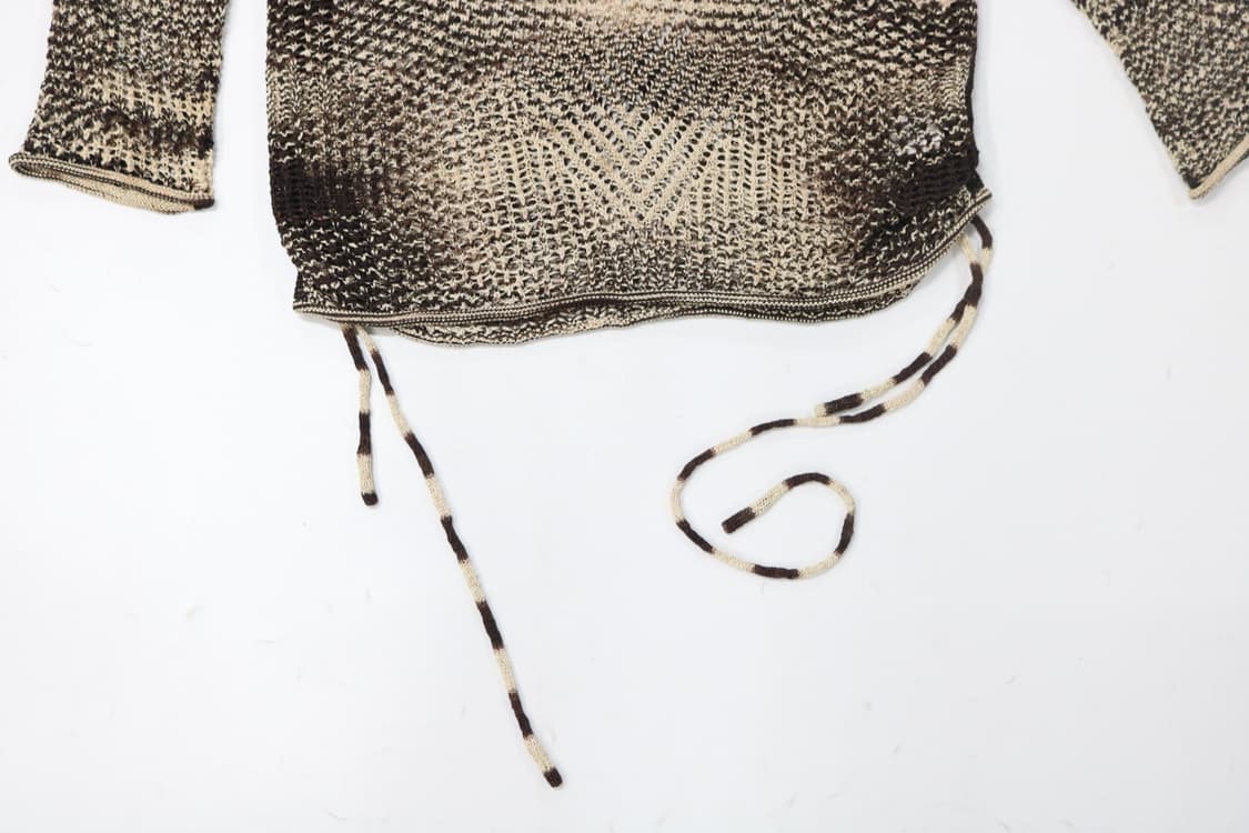 BEL PORTE 벨포르테 에스닉 그라데이션 크롭 펀칭 니트 (M) 상품이미지5