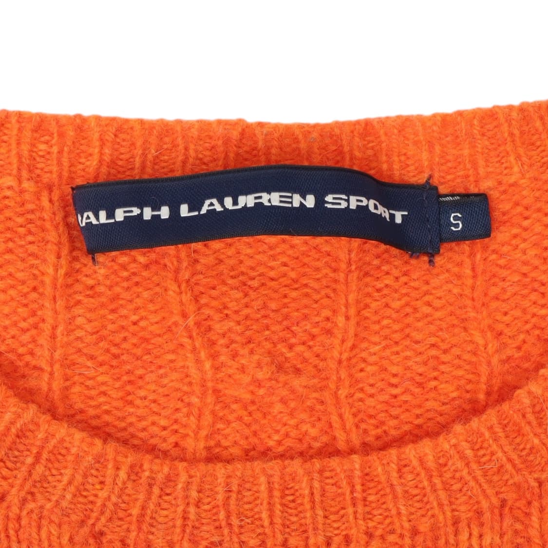 랄프로렌 오렌지 레더 숄더패치 케이블 니트 상품이미지8