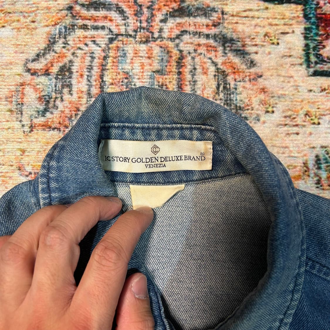 [XL] 골든구스 에스닉 패턴 니트 포인트 데님 자켓 상품이미지7