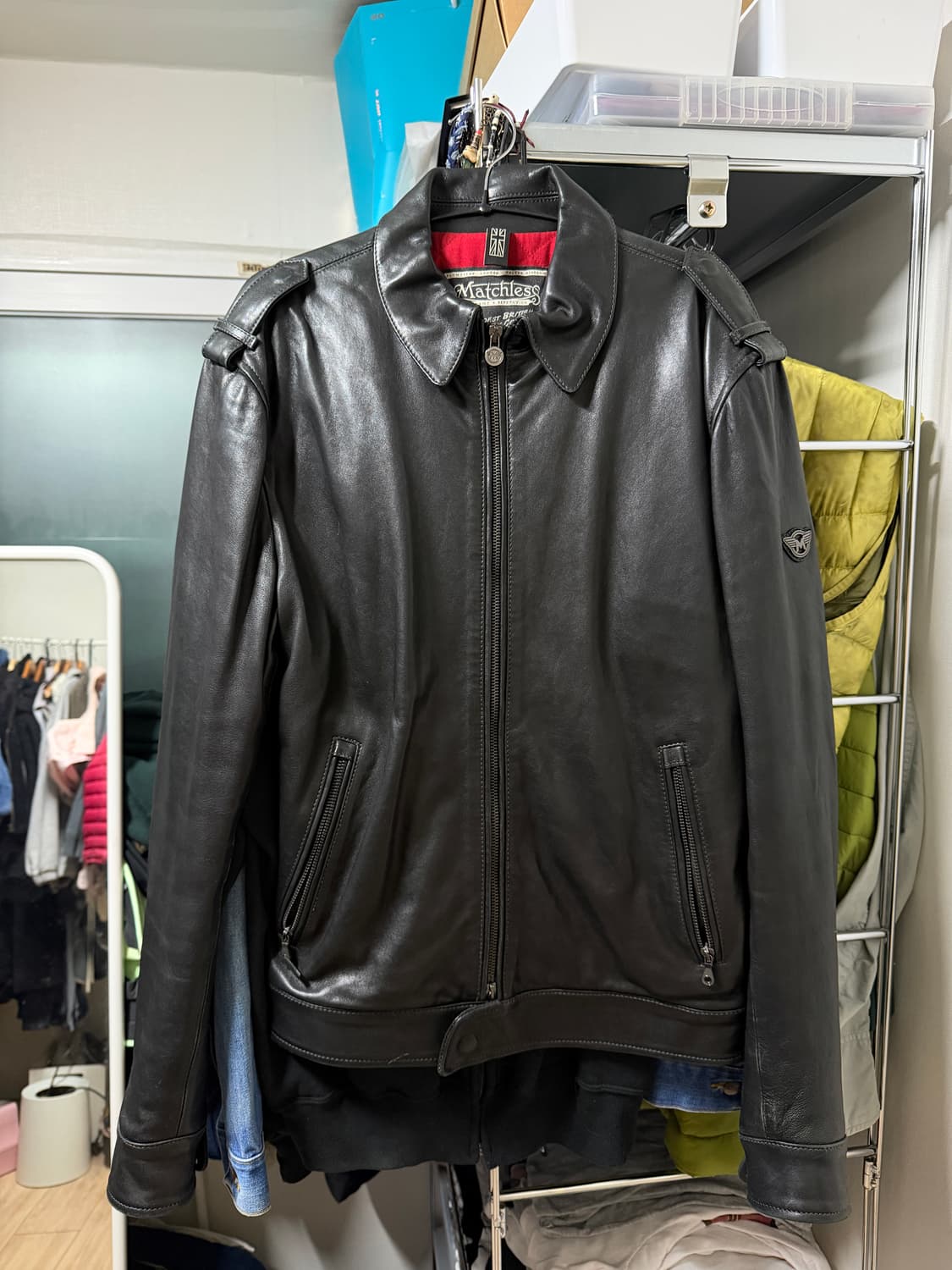 Vintage Matchlesslondon Leather jacket L 상품이미지1