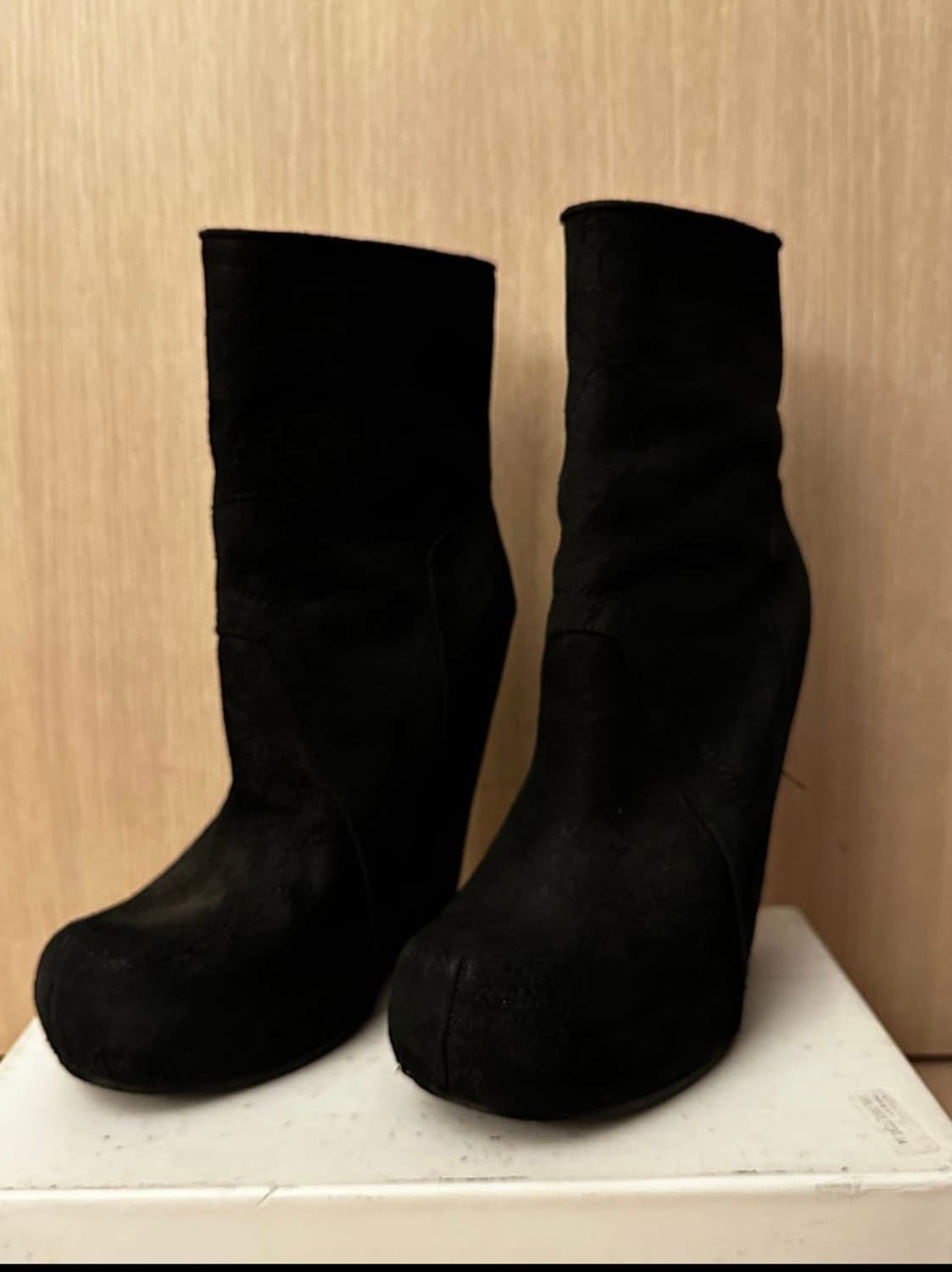 릭오왠스 스왜이드 왜지힐 부츠 2014FW 상품이미지1