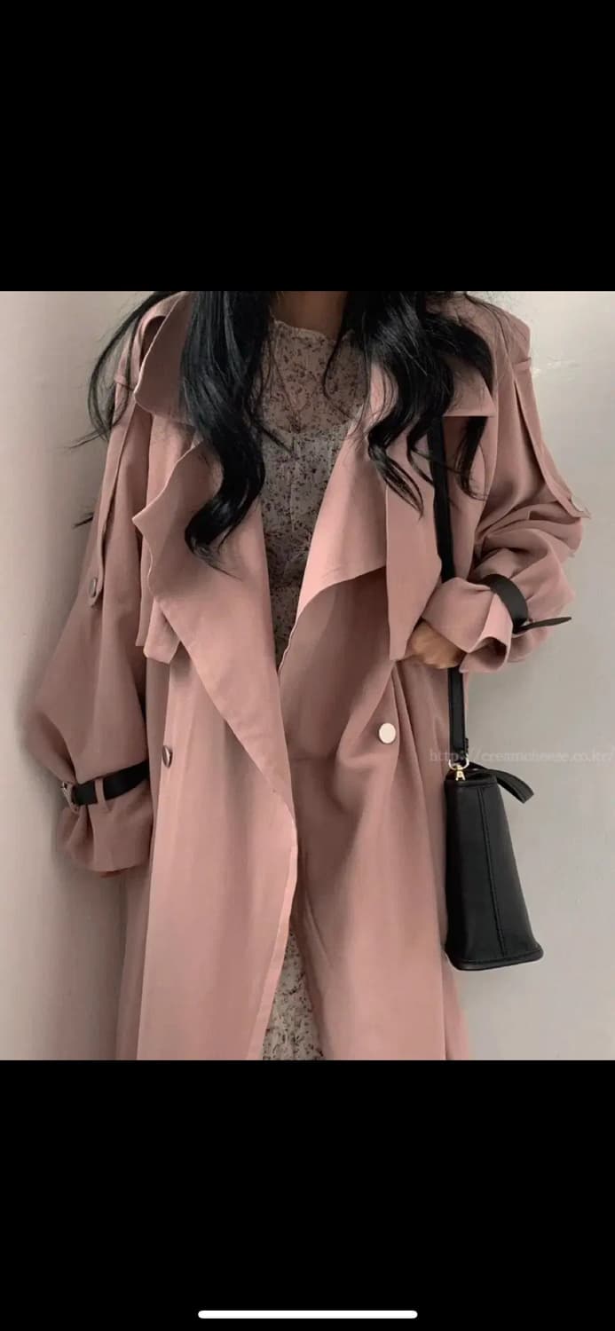 크림치즈마켓 트렌치코트 연핑크 상품이미지2