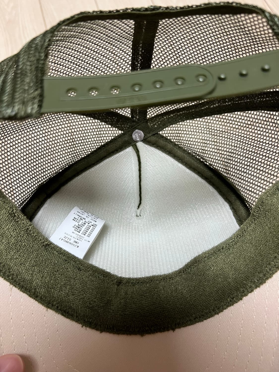 [캐피탈] 트러커 캡 - 더 데님 다이드 카키 키나리 (새상품) 상품이미지4