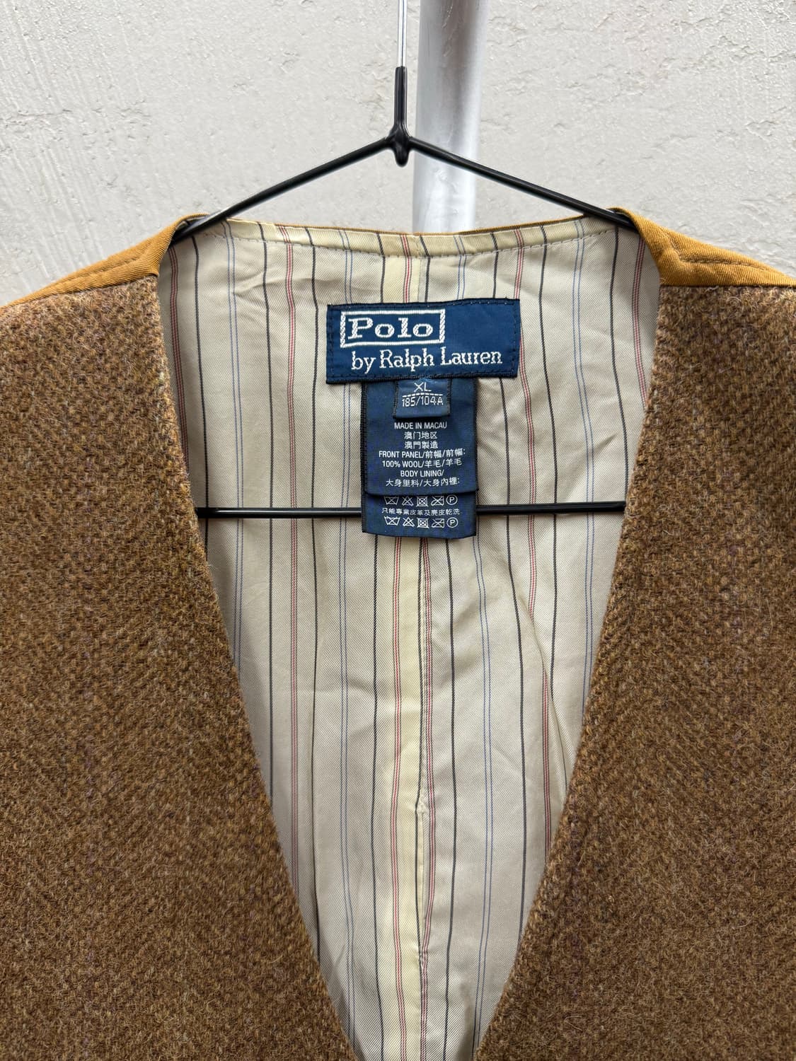 Polo RalphLauren 헤링본 울 베스트 XL 상품이미지3