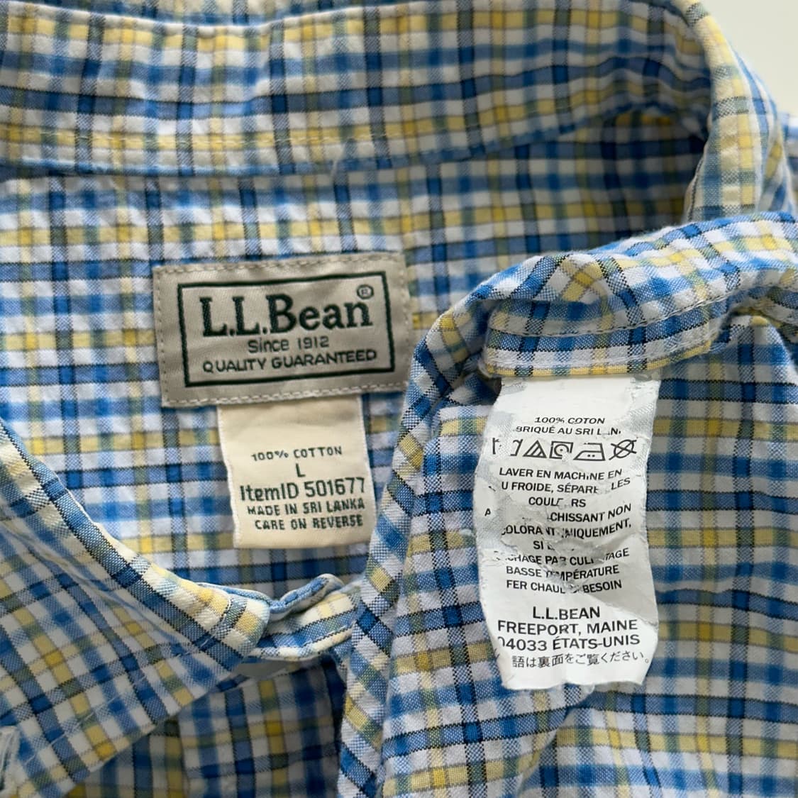 LLBEAN 엘엘빈 엠보싱 체크 셔츠 상품이미지3