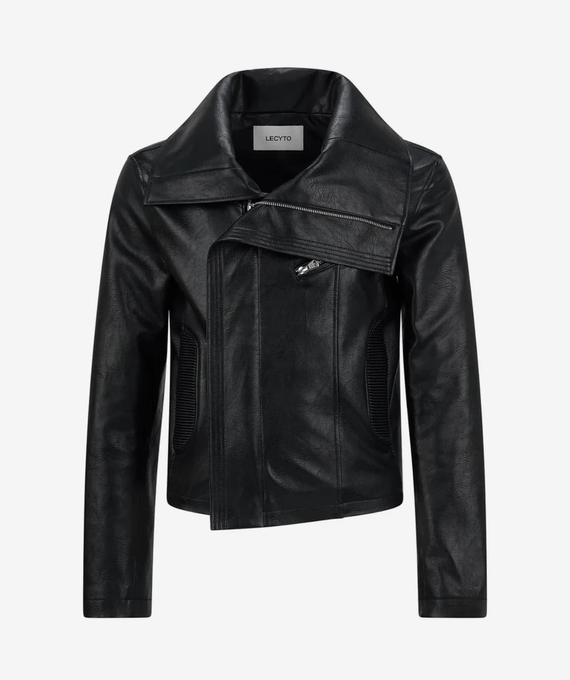 레씨토 하이넥 가죽자켓 상품이미지1