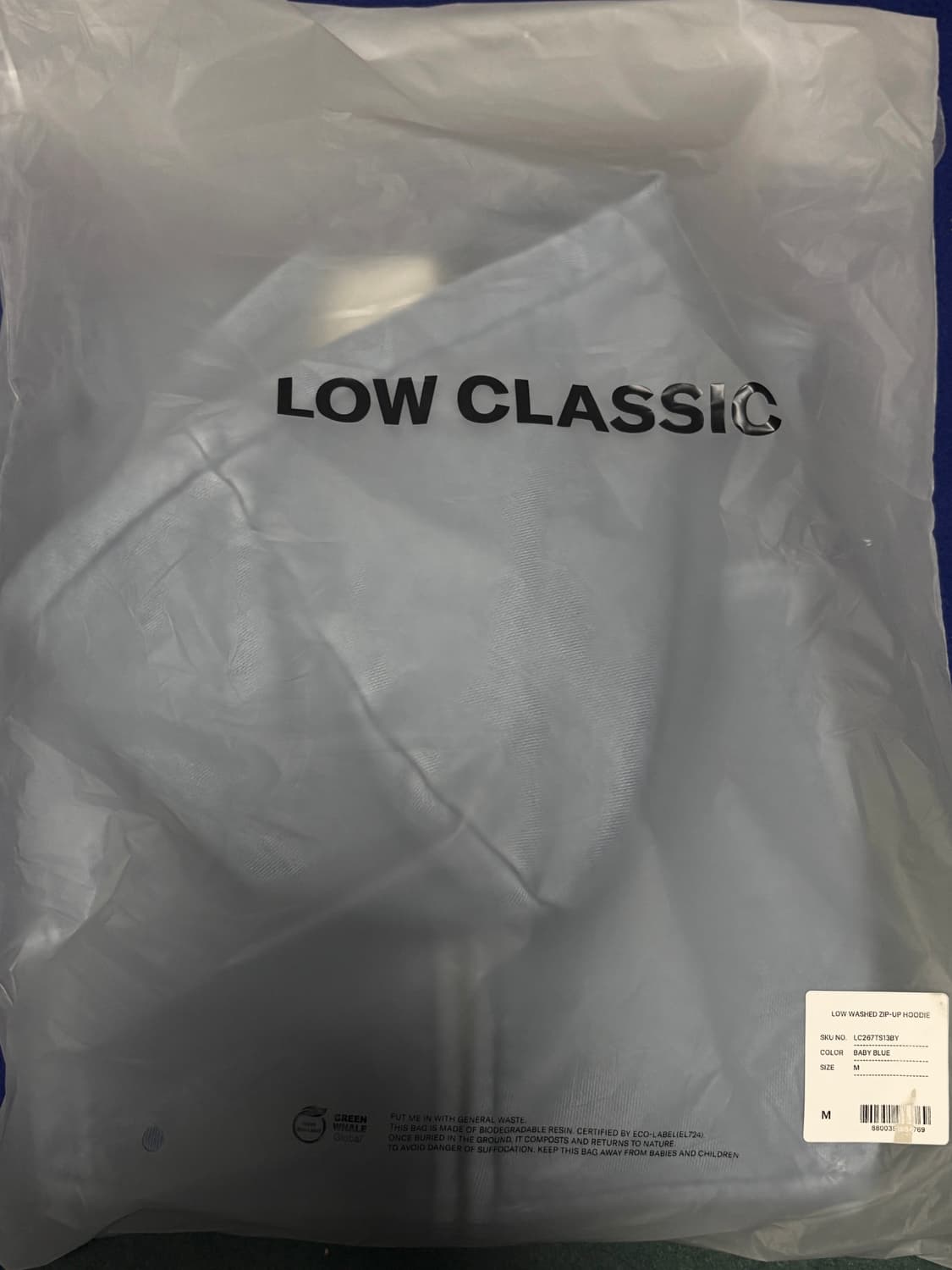 (택O,새제품) 로우클래식 후드집업 워시드 집업 후디 상품이미지4