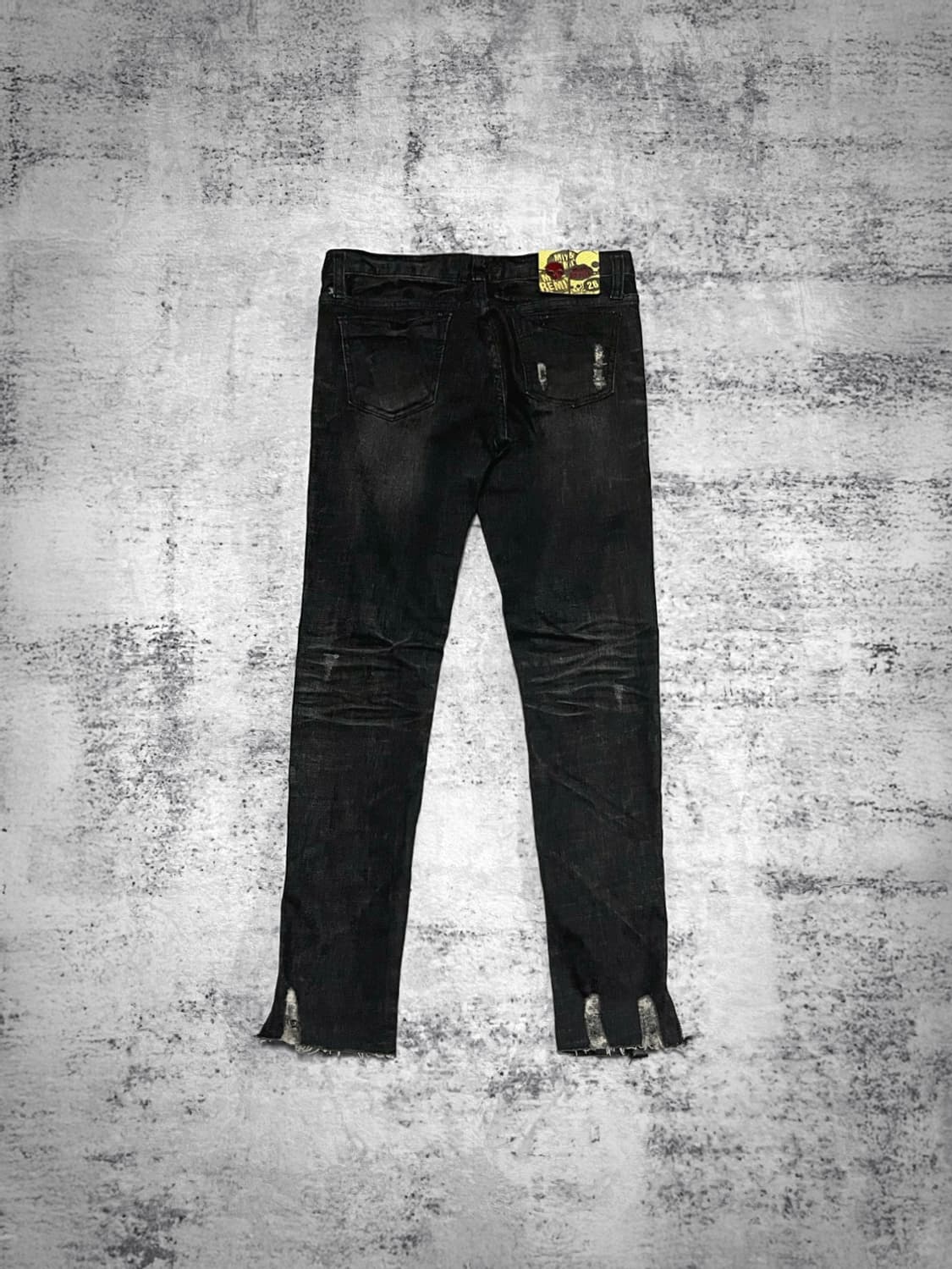 hem leather stud punk skinny  상품이미지5