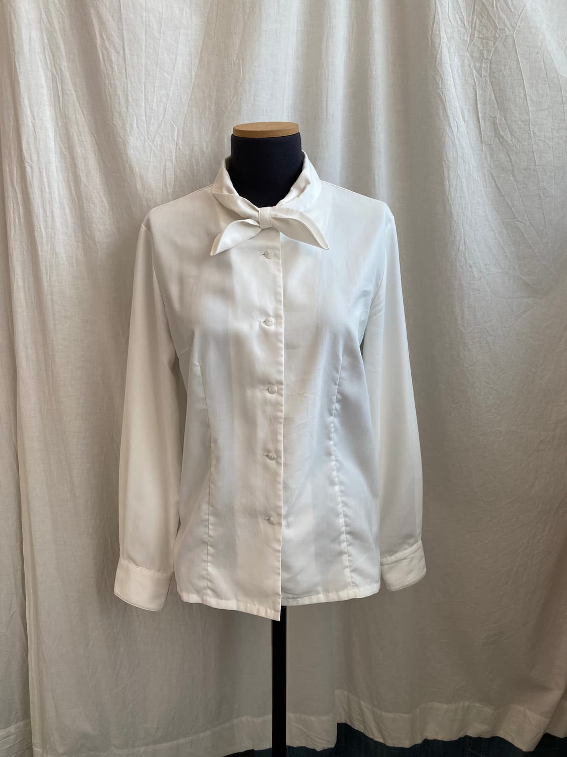 화이트 리본 블라우스(M) 상품이미지1