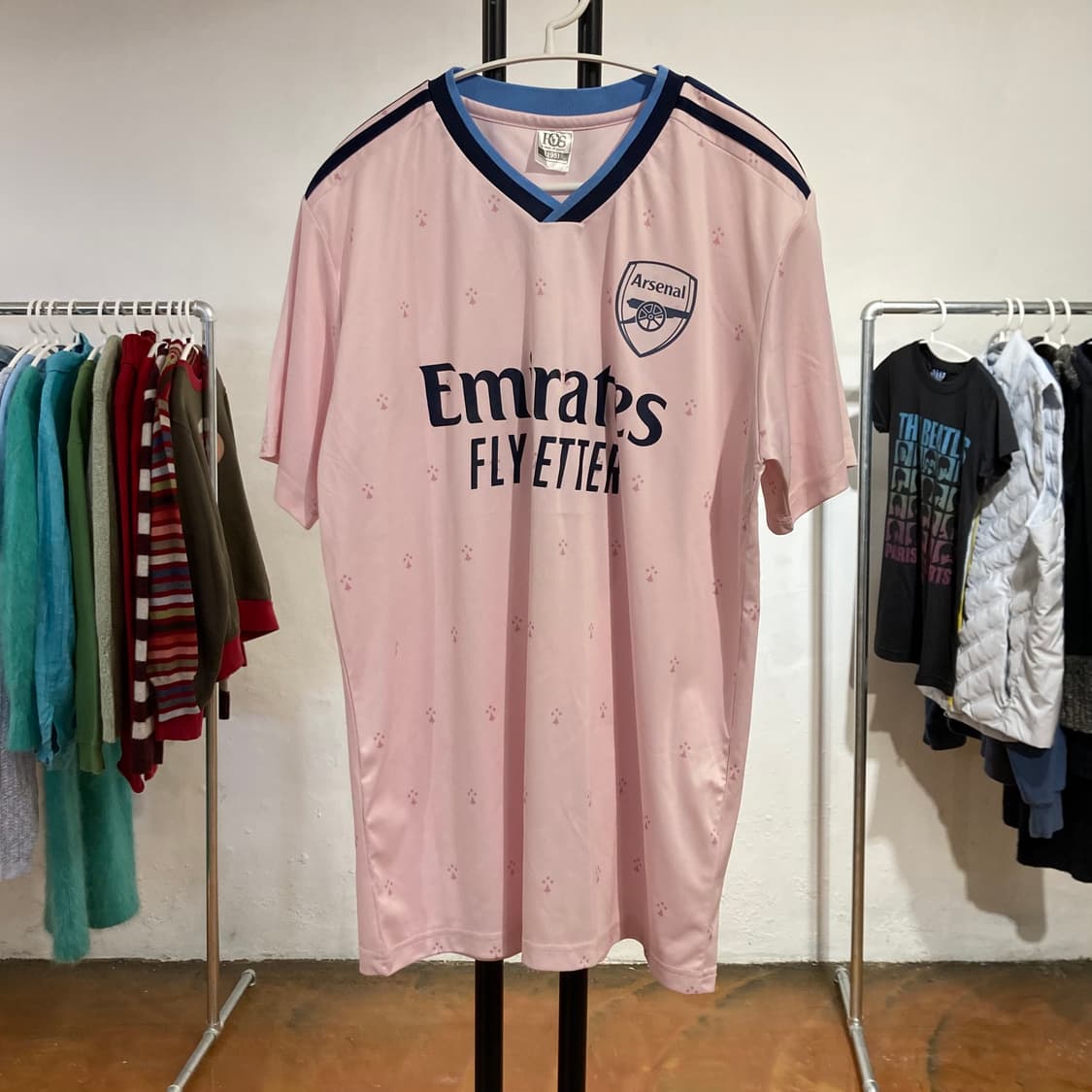 빈티지 아스날 어웨이 핑크 유니폼 반팔티셔츠 상품이미지4