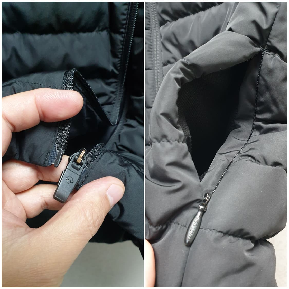 [남100] 데상트 스키 구스 경량패딩 블랙 상품이미지5