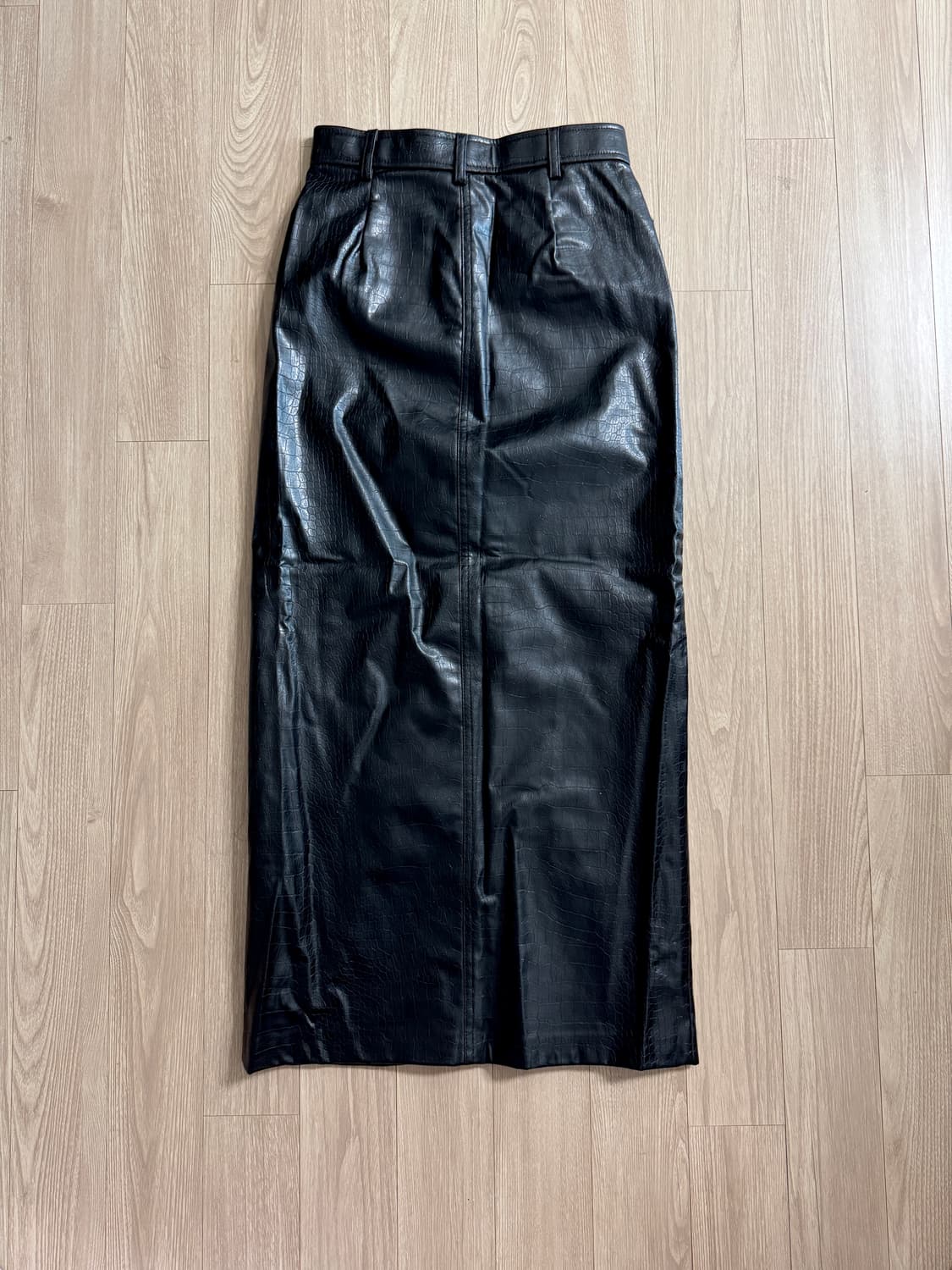 자라) 크로커 레더 롱 스커트 상품이미지3