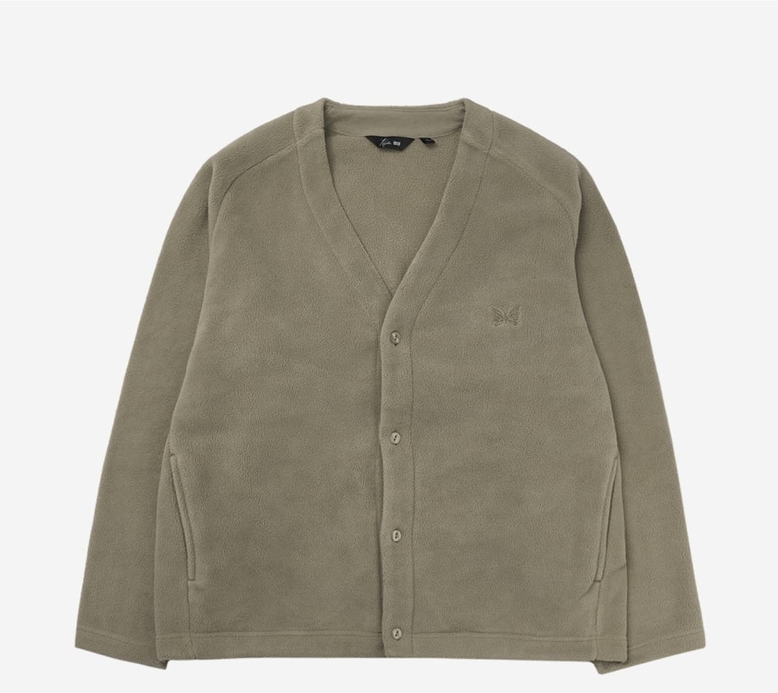 유니클로 x 니들스 플리스 오버사이즈 가디건 베이지 M 상품이미지3