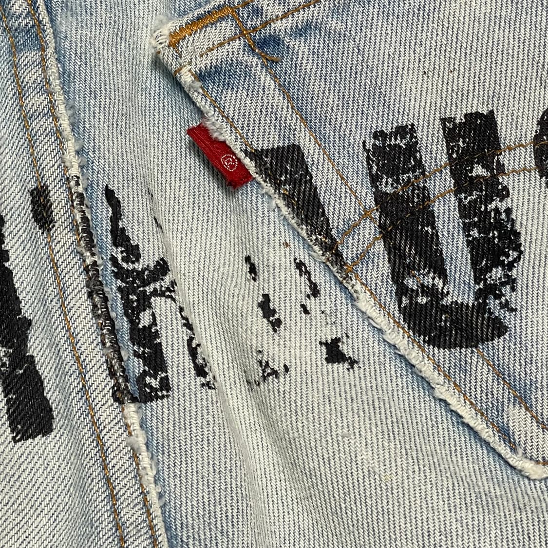 리바이스 501 xx  USA 페인팅 커스텀 데님팬츠 상품이미지5