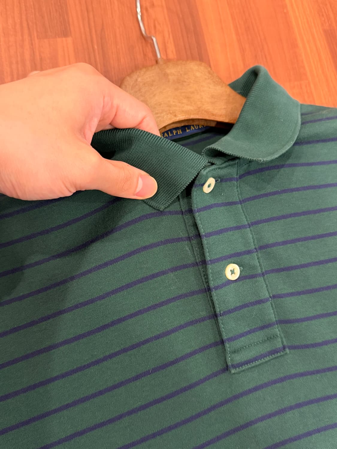 Polo RL 폴로 랄프로렌 스트라이프 pk 반팔 티셔츠 (green) 상품이미지6