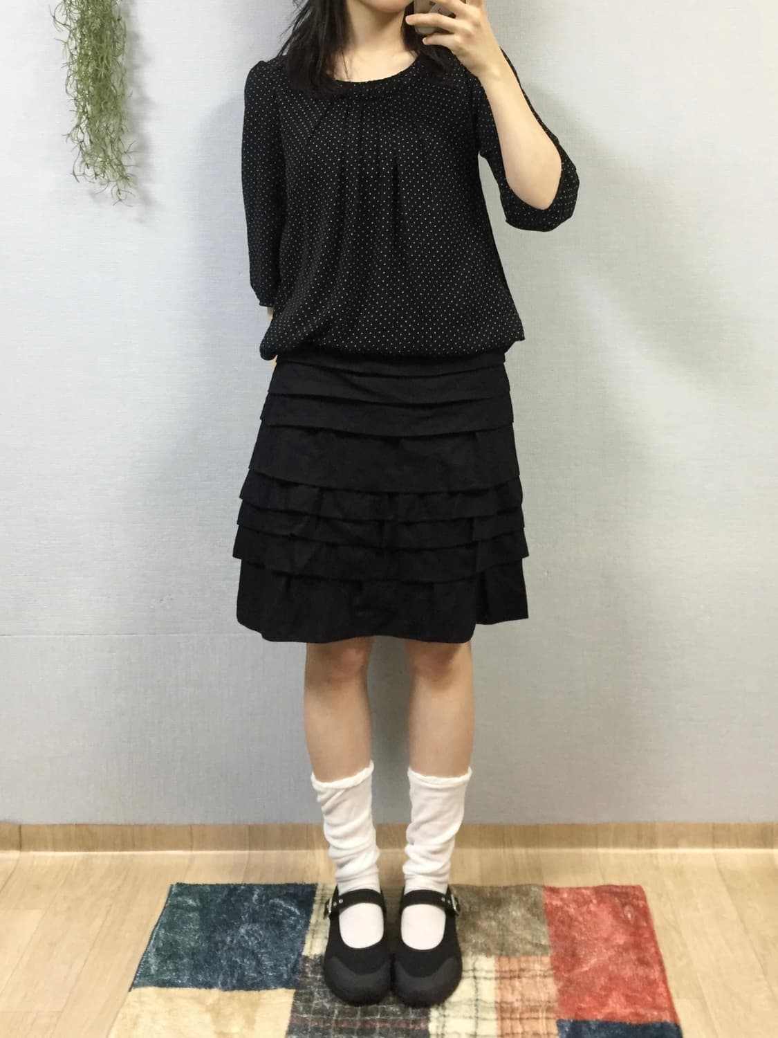Japanese vintage dot blouse 상품이미지7