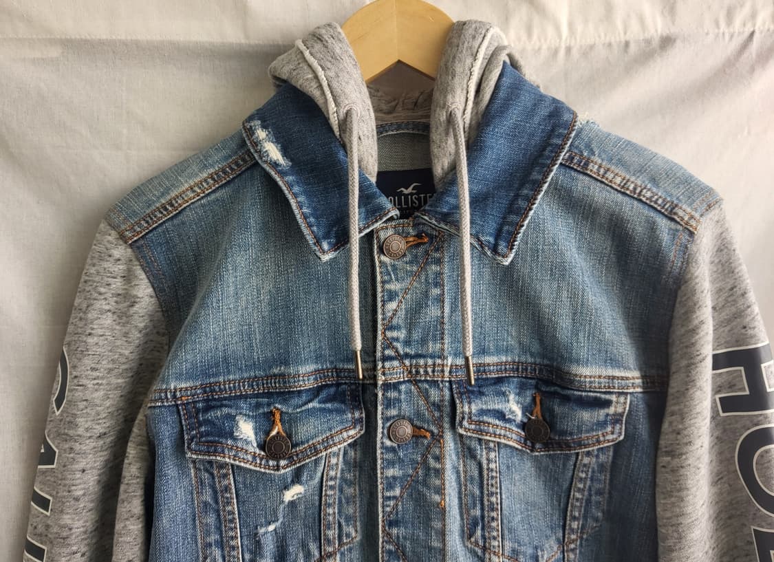HOLLISTER 홀리스터 데님 자켓 S 베이직 청자켓 트러커자켓 상품이미지3