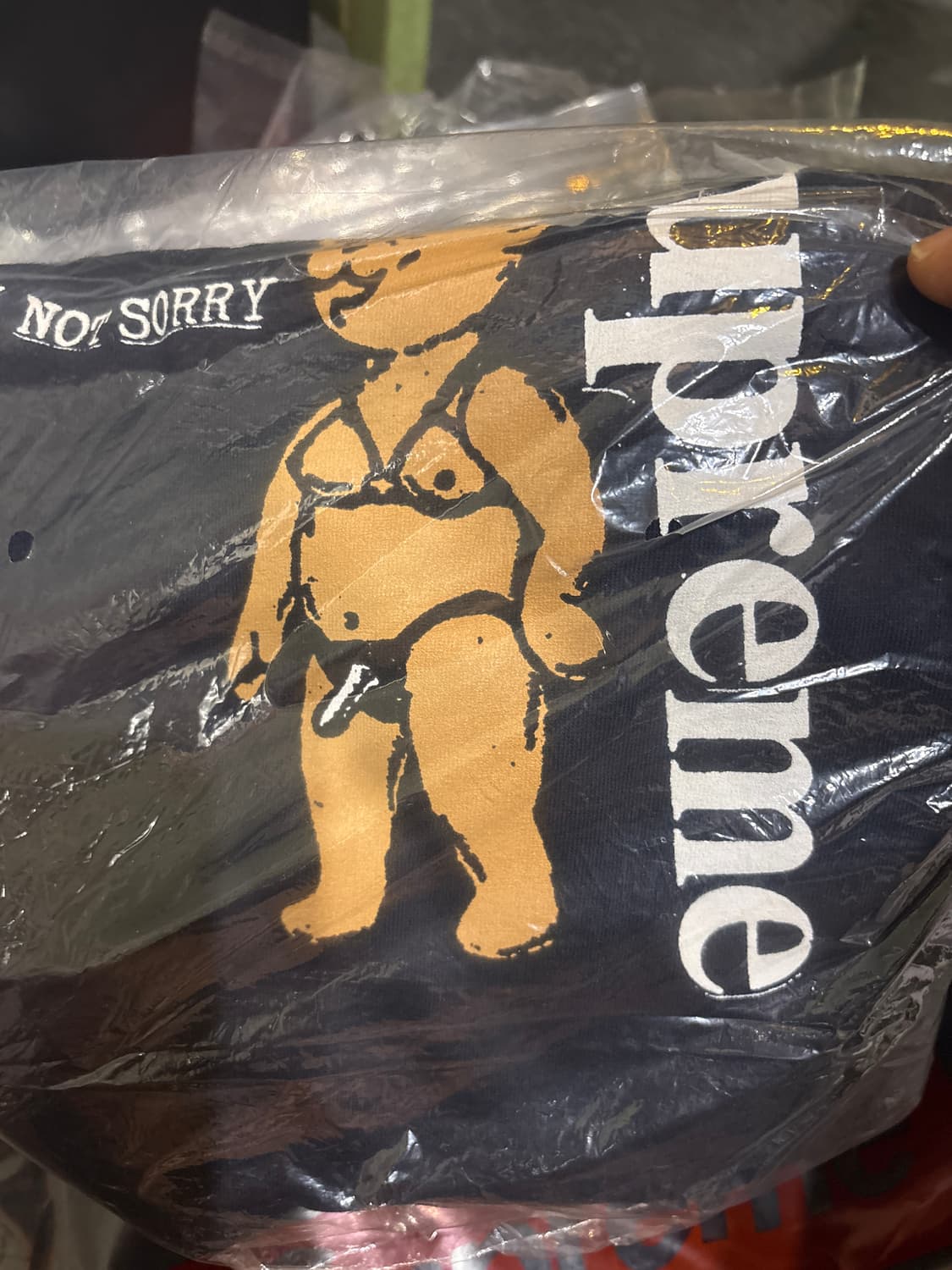 [L]슈프림 낫 쏘리 티셔츠 네이비 - 21SS 상품이미지3