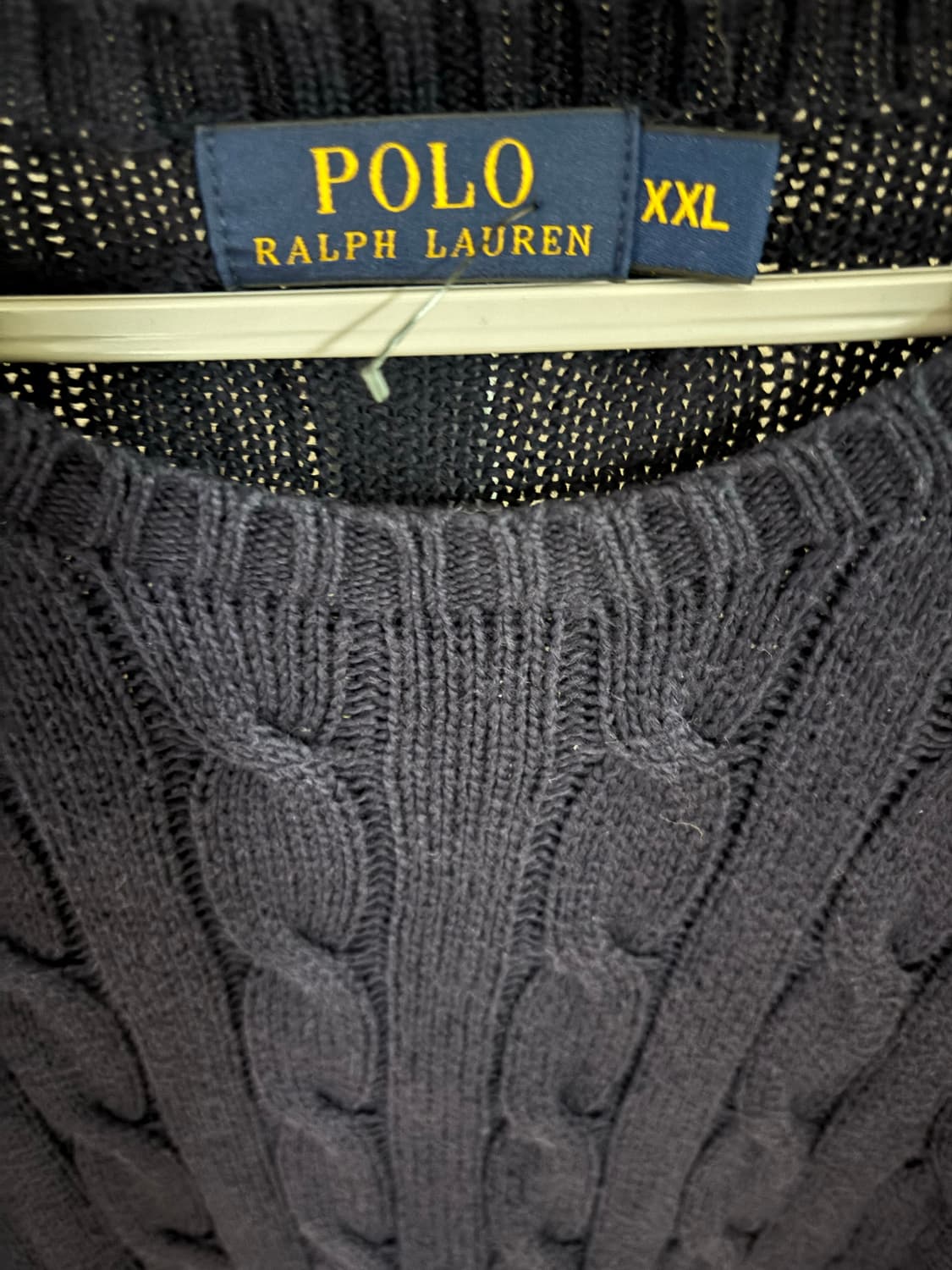폴로 랄프로렌 케이블 니트 네이비 XXL 상품이미지4