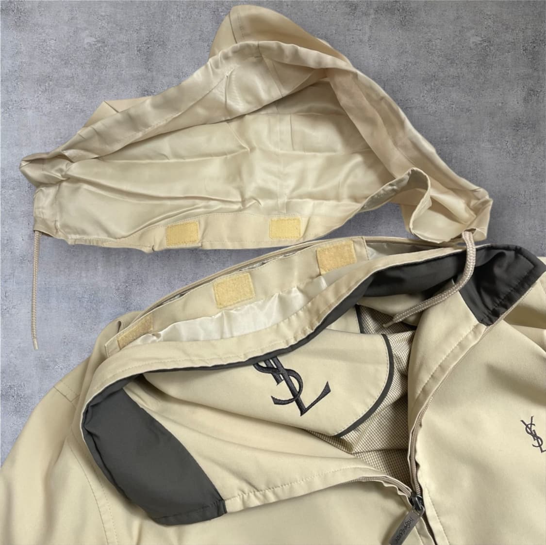 입생로랑 YSL 베이지 미니멀 블루종 자켓 95 상품이미지10