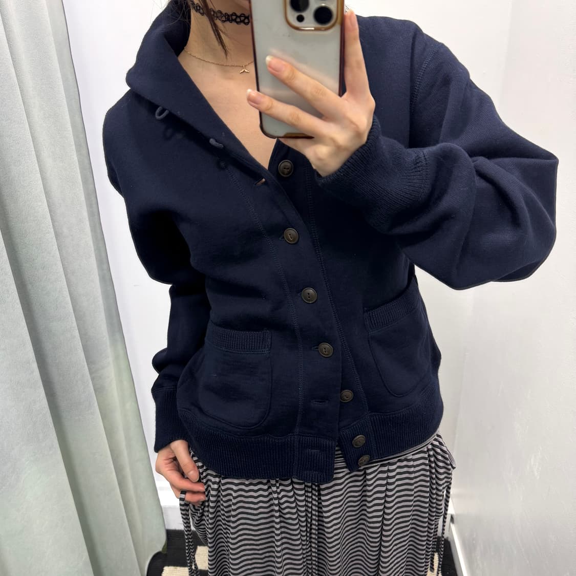 폴로 네이비 숄카라 가디건 상품이미지1