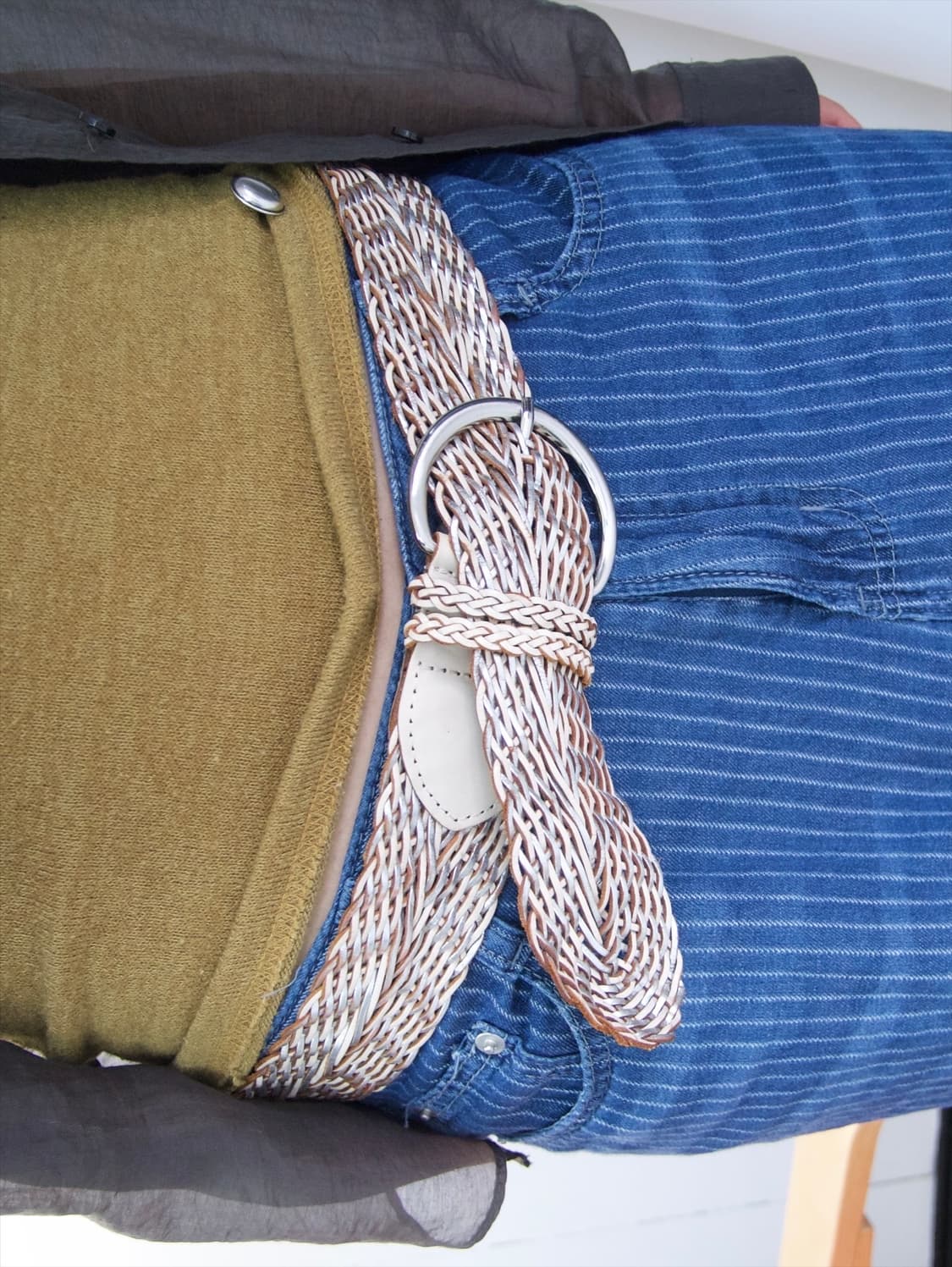 [UNTITLED] twist silver leather belt 상품이미지3